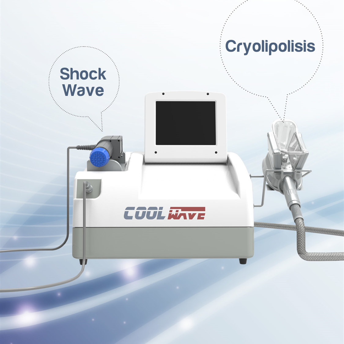 Cool Wave Cryolipolysis Fat Freezing Machine For Cellulite Reduction Noninvasive