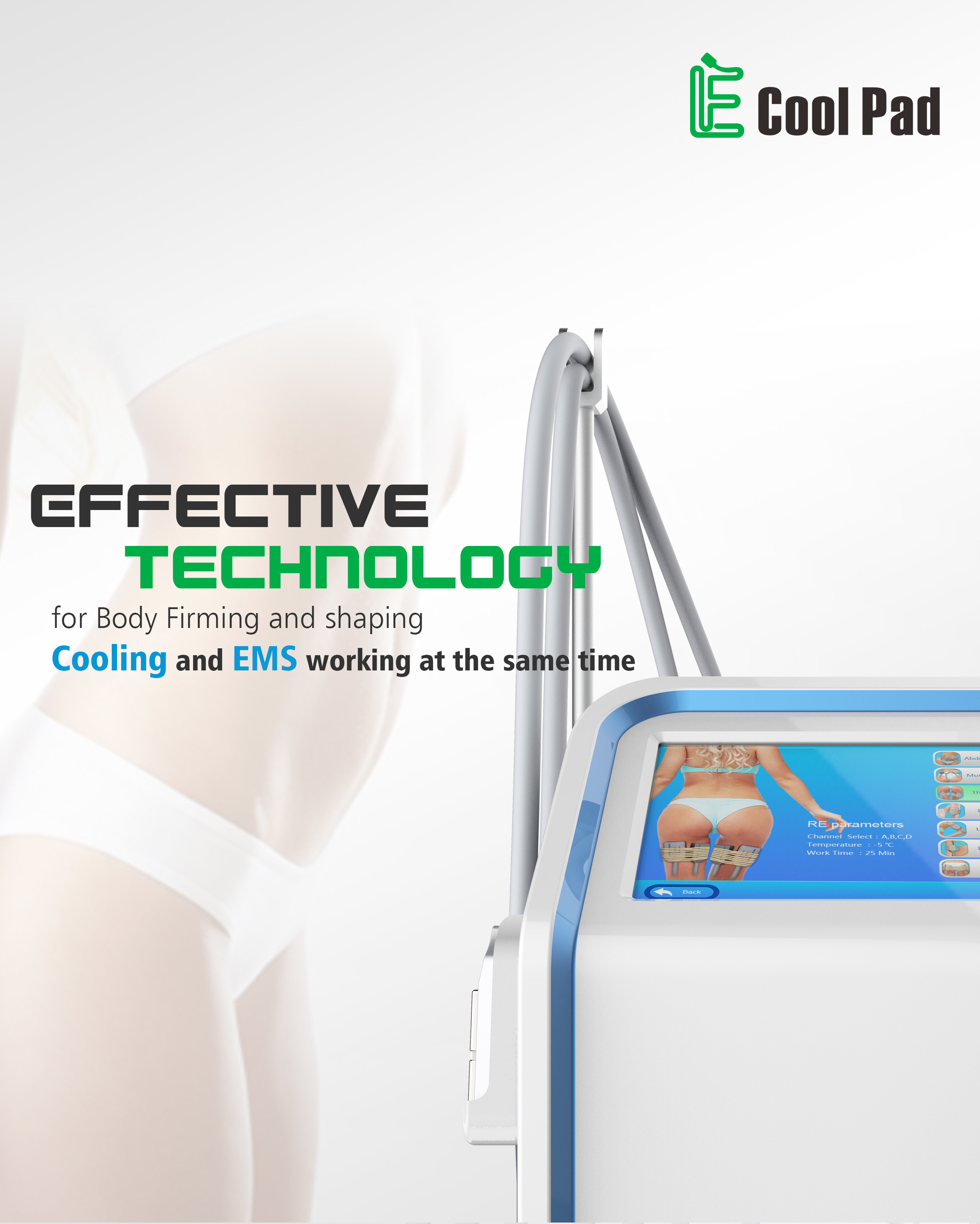 Light Weight Portable EMS Physiotherapy Machine , Home Cryolipolysis Machine