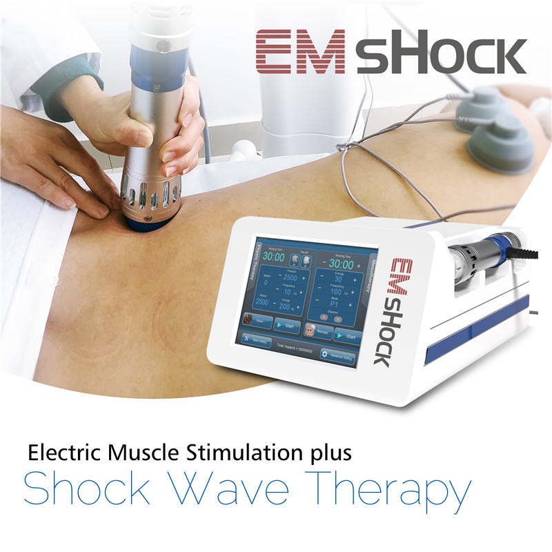 Portable 2 in 1 Electrical Muscle Stimulation Machine Acoustic Radial Shock Wave Type