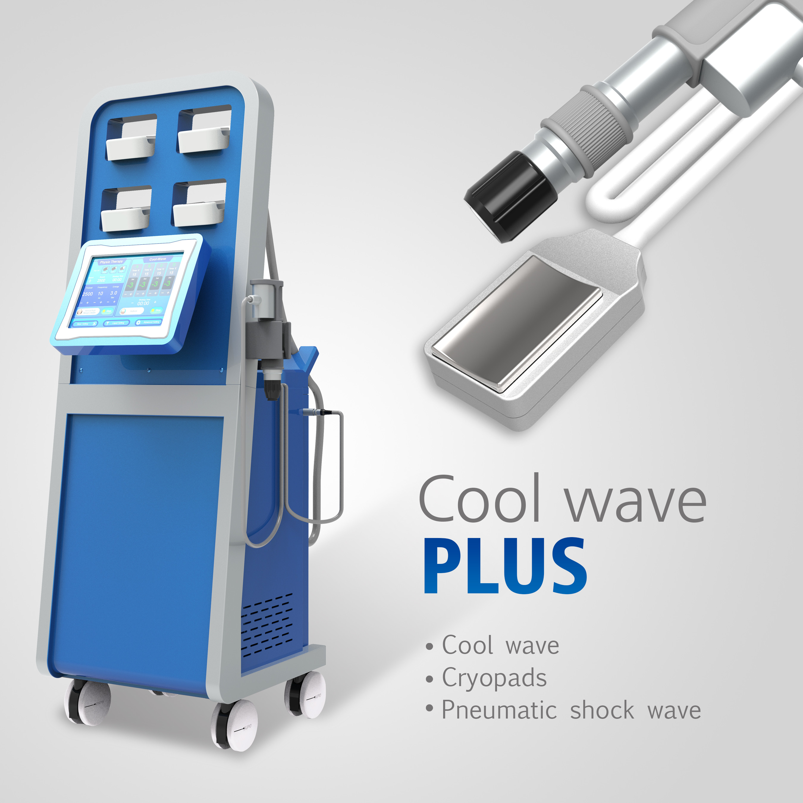 Shockwave Combine 21 Hz Cryolipholysis Fat Freezing Machine 10.4 Touch Screen