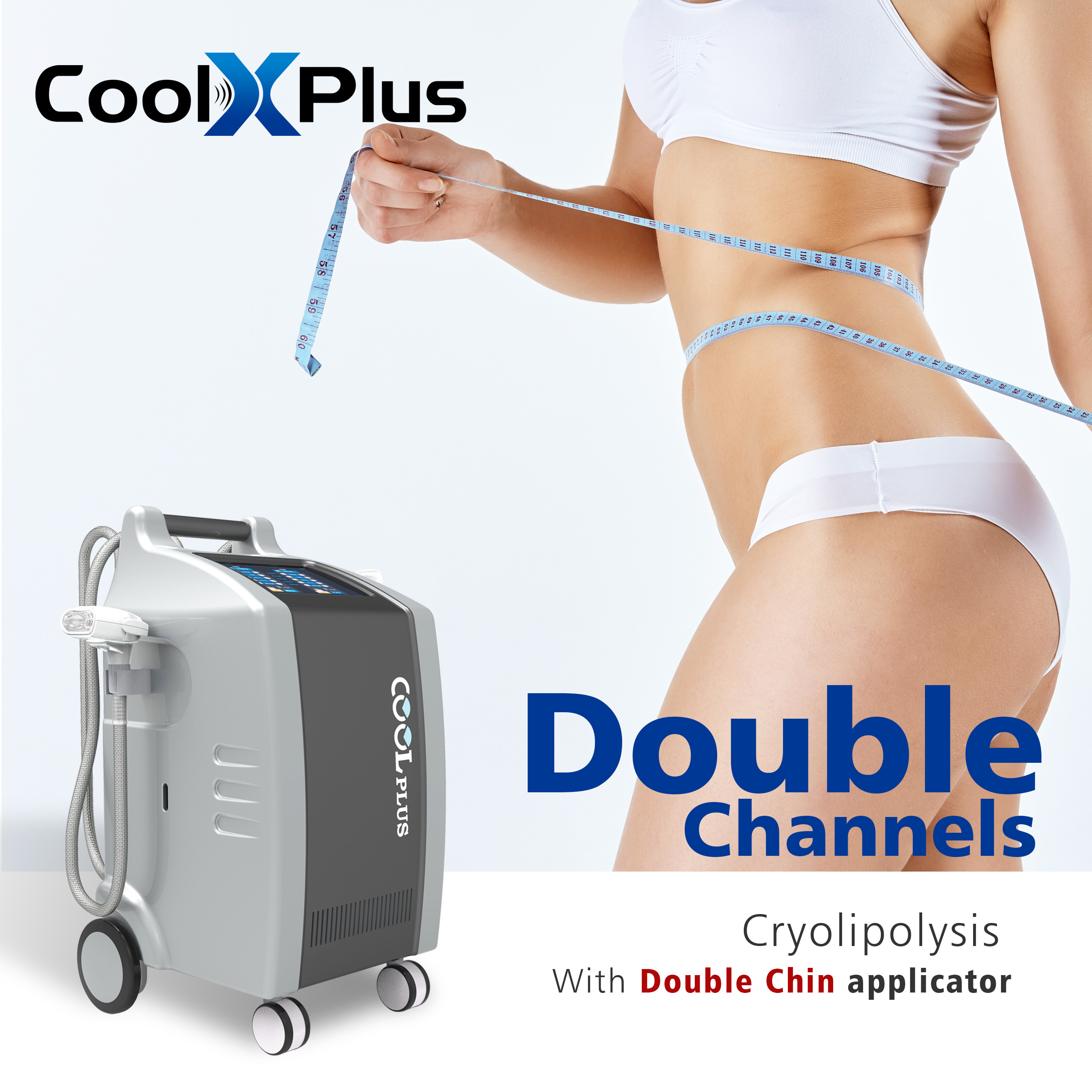 Double Channel cryolipolysis machine 4 handles Lipo Suction Cryo Freeze Fat Loss weight Vacuum Slimming Beauty equipment