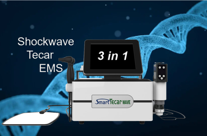 Tecar Therapy EMS Shockwave Machine 3 In 1 For Body Pain ED Treatment