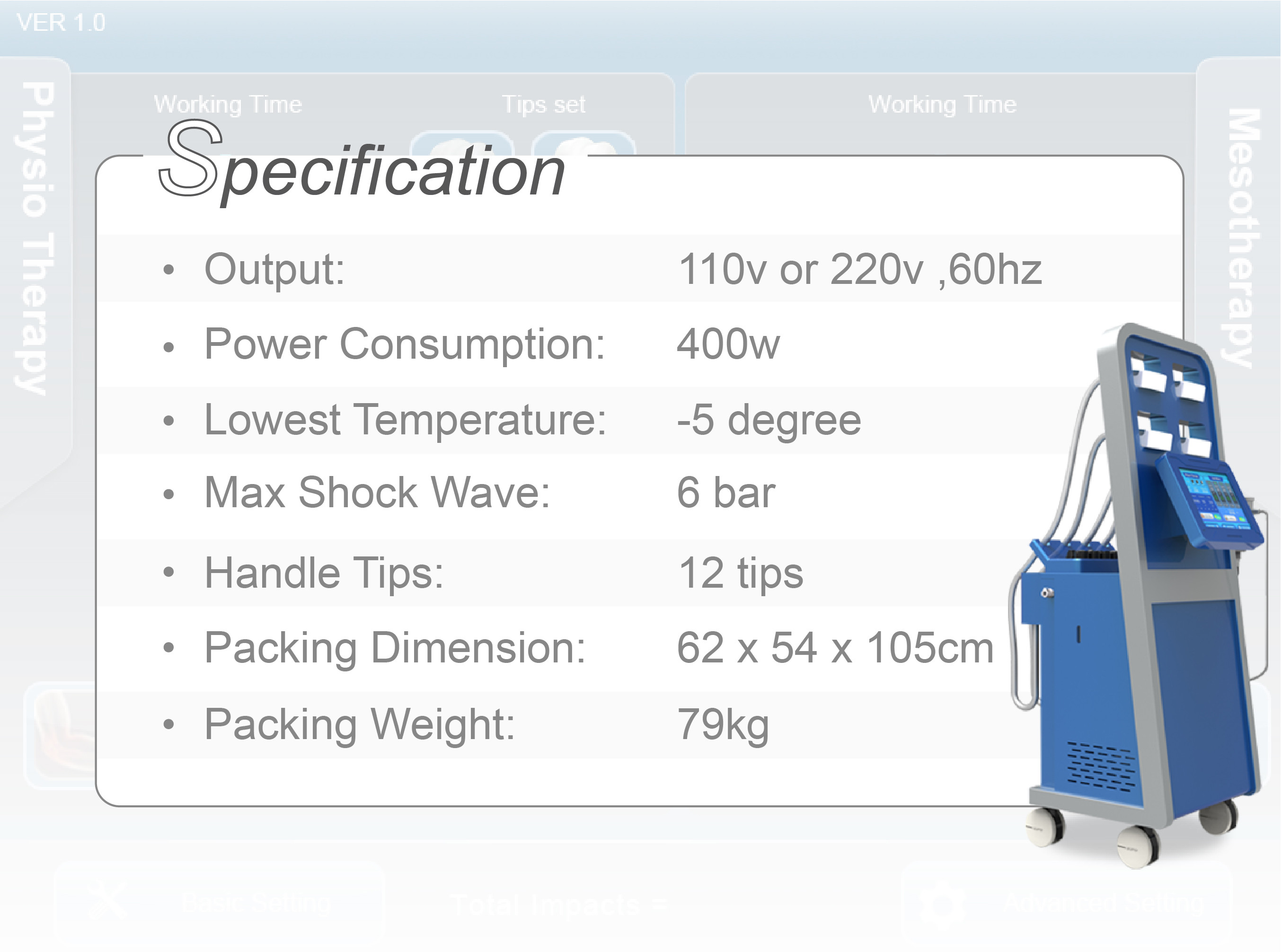 Cryolipolysis Fat Freezing Slimming Machine Extracorporeal Shockwave Therapy Device