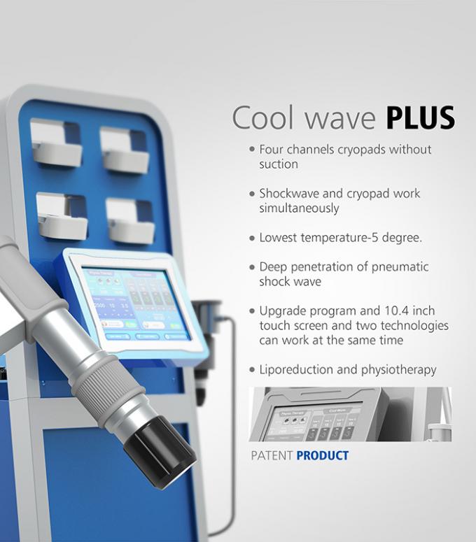 Cool Wave Plus Shock Wave Therapy Cryolipolysis Treatment 2in1 Pneumatic Shock Wave Device Machine 1